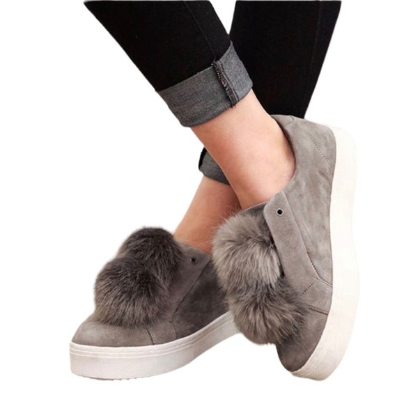 Sam Edelman Powder Blue Suede Pom Pom Sneakers Size 8.5 - Picture 11 of 11